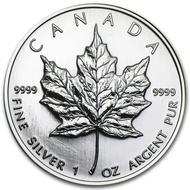 1998 Canadian Maple Leaf 1 oz .9999 Silver Coin 1oz