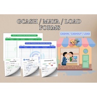 GCASH/MAYA/LOAD FORMS /TRANSACTION SLIP AND FORMS