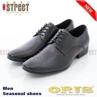 【街頭巷口 Street】 ORIS 男款 經典百搭素面 上班族必備款式 紳士皮鞋 SB15504N01 黑色