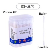 Pembersih Kuping Baby Cotton Cotton Bud Spiral / Cotton Bud Sendok Isi 200