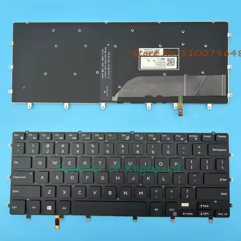 New Latin Spanish/UK/English/Azerty French Keyboard For Dell Precision 5510 m5510 5520 5530 Laptop B
