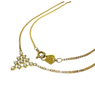 HOSHInoSUNA/Star Sand Diamond Necklace, 0.51ct total, K18 Gold, 3.9g, 42cm, Women's [Used]