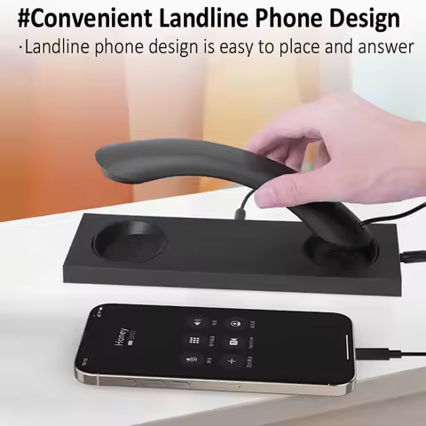Retro Phone Handset Fit for IOS 17 16 Retro Style Type C Wired Plug in Handheld Phone Handset with M