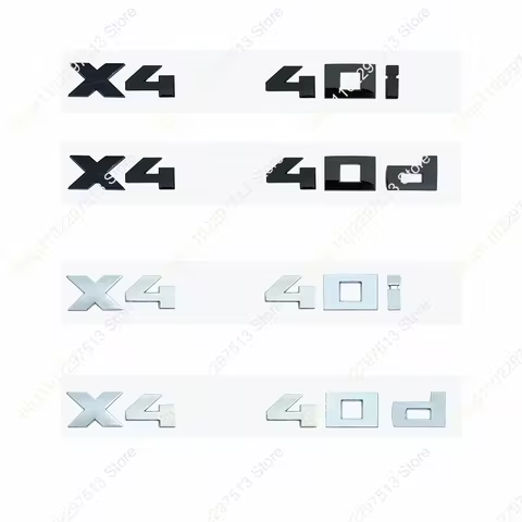 3D Letters Chrome Black M X4M40i X4M40d X4M50d X4 M40d M40i ABS Emblem For X4 Series F26 G02 Car Tru
