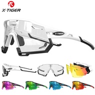 X-TIGER Photochromic Cycling Glasses Original Dual-purpose Design Sports Sunglasses UV400 Anti Glare Lightweight Cycling Glasses