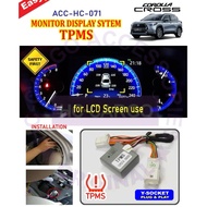 Toyota Corolla cross TPMS tire tires tyre pressure monitoring system display cover monitor socket logo bodykit body kit