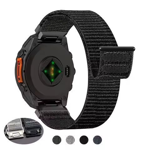 Nylon 26mm 22mm Strap For Garmin Fenix8 pro 47mm 51mm 7X 7 6X/Quatix 8 Watch Band Forerunner 970 965