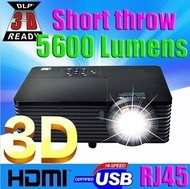 Best 300inch 5600ANSI ultra short throw HDMI USB RJ45 DLP 3D Projector Daylight Outdoor 1080P for Bu