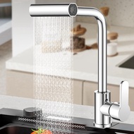4 Modes Waterfall Kitchen Faucet Stream Sprayer Hot Cold Single Hole Deck Mounted Water Sink Mixer W