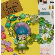 Cute green lady Handphone Strap