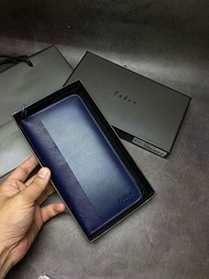 Ví Nam Cầm Tay Dài Có Khoá Kéo- full đen Hai Sọc Da Pedro ( Đầy đủ hộp và túi giấy)