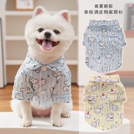 Dog shirt cotton clothes spring and autumn pet couple clothing line puppy thin home clothes pajamas 