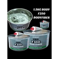 HB BODY F250 BODY FIBER FILLER WITH HARDENER 380G 1.5KG / BODYFIBER / CAR FIBREGLASS CEMENT / AUTOMO