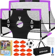 Kids Soccer Goals for Backyard Set of 2, 6x4 ft Portable Toddler Soccer Goal Training Equipment with