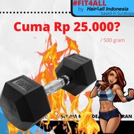 HEX DUMBBELL DAMBEL RUBERIZED BARBELL BARBEL GYM HEXAGONAL crossfit