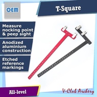 V Club Archery T Square Ruler - T-Shape / L-Shape - Tiller and Brace Height Measuring Tool