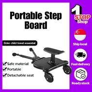 baby Stroller standing Board extension 2-in-1 Buggy Board with Detachable Seat stand board