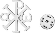 Chi Rho Alpha Omega Symbol Religious Brooch Pin Backpack Badge Hat Bag Decoration Accessories