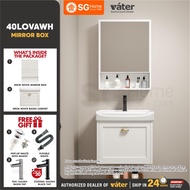 [VATER] 40LOVA WH Mirror Box Aluminium Bathroom Cabinet Ceramic Basin Sink Bathroom Basin Toilet Sink Basin Cabinet