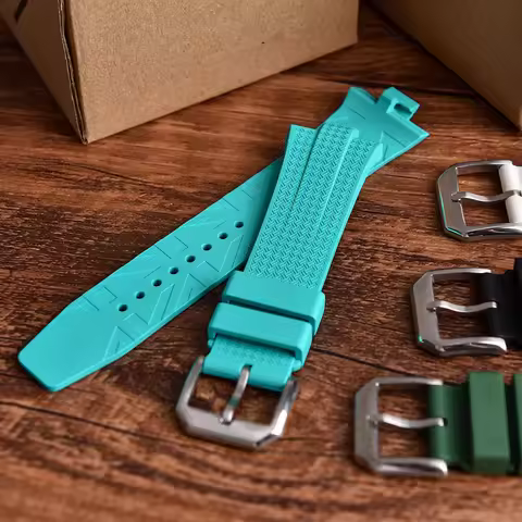 Advanced FKM Rubber Strap 9mm For Citizen NJ0150 NJ0151 0158 Convex Quick Release Sport Diving Watch