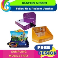 Sampling Tray Stand Portable Mobile Product Sampling Promotion in Supermarket Demo Tray Event Roadsh