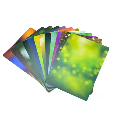 A4 Size Colorful Macro Photography Background Card Double-Side 12Pcs 24 Colors Painting Card