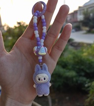 Labubu and Crybaby Key buckle Plush Doll Pendant （NO pop mart）