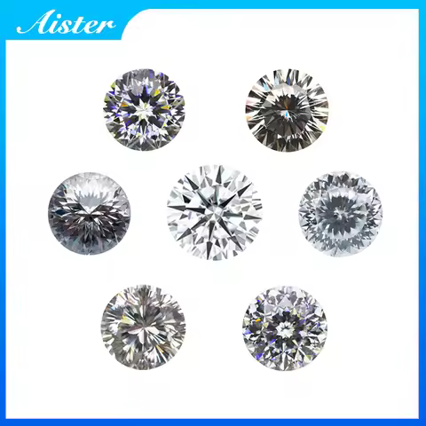 Real D Color Moissanite Stones Round 8 Hearts/16 Hearts/100 Faceted Cut/Sakura Cut/99 Rose Cut/Empir