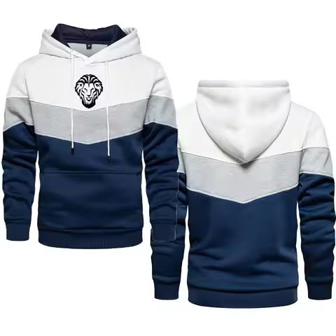 Classic loose comfortable men's pullover top Leon Athletic Club de Bilbao print patchwork Color cont