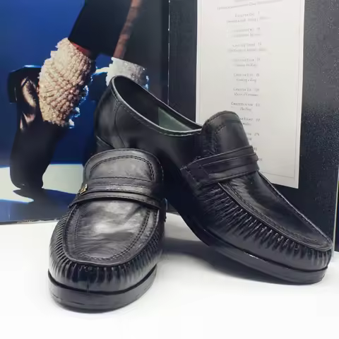 Handmade Michael Jackson Classic Leather Shoes Sole Easy Moonwalk Jackson's Tap Dancer