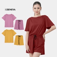 Zeneya Comfies Blouse Shirt and Shorts Terno Coordinates Set For Women Coords T Shirt Tshirt Top Top