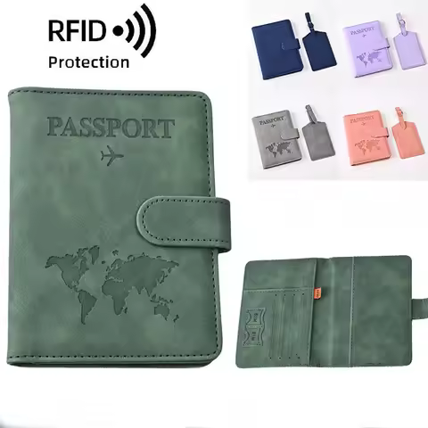 Passport Covers Women Men Letter Print Passport Holder Flight Ticket Clips ID Bank Credit Card Holde