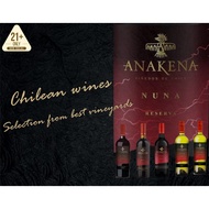 Anakena Nuna Reserva Chilean Wines (Cabernet Sauvignon/Carmenere/Malbec/Chardonnay/ Sauvignon Blanc)