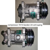 Car AC Compressor Compressor 7H15 24 Volt Ear - Sanden