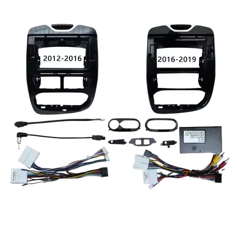 For Renault Clio BH98 KH98 2012–2019 10 Inch Car Radio Fascia Frame Kit Dashboard Panel with Wiring 