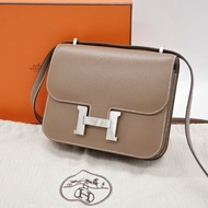 Hermès愛馬仕Constance Mini 大象灰  牛皮 肩背包