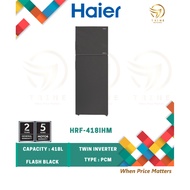 (NUR) HAIER 418L 2-DOOR REFRIGERATOR TWIN INVERTER 5 STAR ENERGY SAVING HRF-418IHM | FRIDGE | PETI S