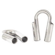 ☋304 stainless steel tube type ferrule chicken heart ring wire rope protection triangle quark ferrul
