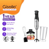 Giselle Hand Blender Set with Malaysia Plug 850W Food Processor Blender & Whisk (KEA0115)