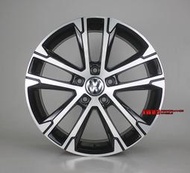 【美麗輪胎舘】VW GOLF 鋁圈 17吋 5孔112 7J ET49中心 57.1 專用圈 黑車面