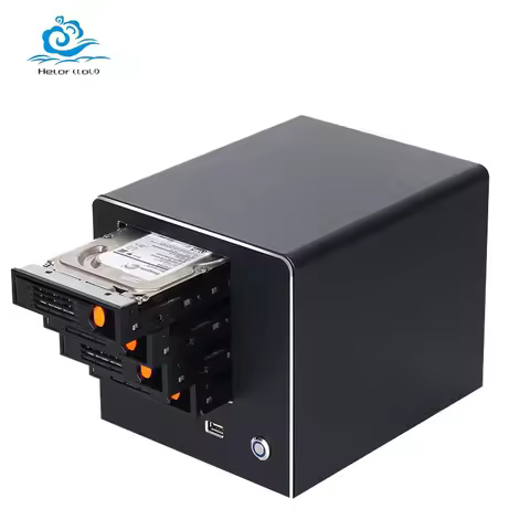 Helorpc NAS Mini PC with Inte N2940/N100 Support Linux Router Computer for Home with 4xUSB 1xTYPE-C 