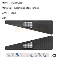 for H8H Defender Hood Bonnet Upgrade Parts G190BS/BB GRC 1/8 Stainless Steel Chequered Plates Metal 