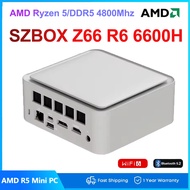 【HOT】SZBOX Z66 AMD Ryzen 5 6600H Mini PC Windows 11 Pro DDR5 WIFI6 BT5.2 Dual LAN PC VS R7 5825U