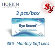 (3 pcs) Horien Eye Secret 38% Monthly Disposable Lens Clear Contact Lenses
