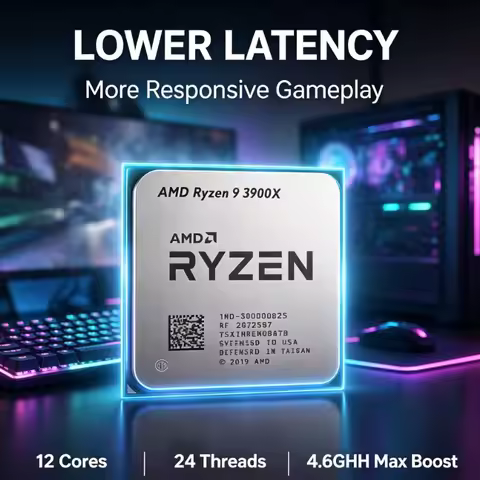 Ryzen 9 3900X AMD Processor Multi Thread 12 Core 24 Thread 3.8GHz AM4 Desktop CPU
