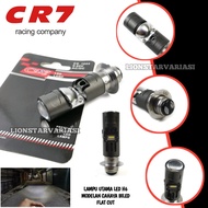 H6 LED Headlight Biled Model CR7 Far Near White AC DC Universal Matic Bebek Socket H6