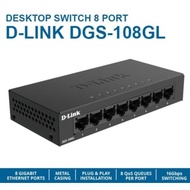 DLINK SWITCH HUB 8 PORT GIGABIT 10/1000 DGS-108 DGS108 D-LINK DGS 108GL