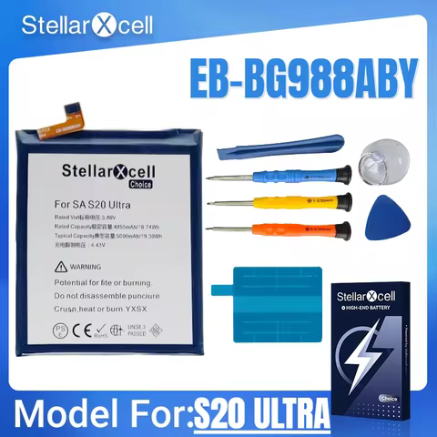 StellarXcell Choice Battery For Samsung S20 Ultra 5G EB-BG988ABY Battery Premium pure cobalt battery