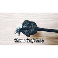 Black Samurai Betta Fish Lure One Side Compared To The Back And Front.