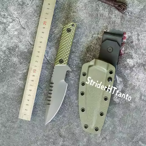 PSRK YTL8 Steel Full Tang Fixed Blade HT Tanto Knives G10 Handle Outdoor EDC Camping Survival Tool H